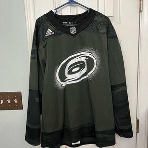 Carolina Hurricanes Green Military jersey
